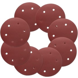 Hordion 16PCS 9 Inch Sanding Discs 240 Grit, 6 Hole Hook and Loop Sandpaper, Round Sanding Pads for Random Orbital Sanders