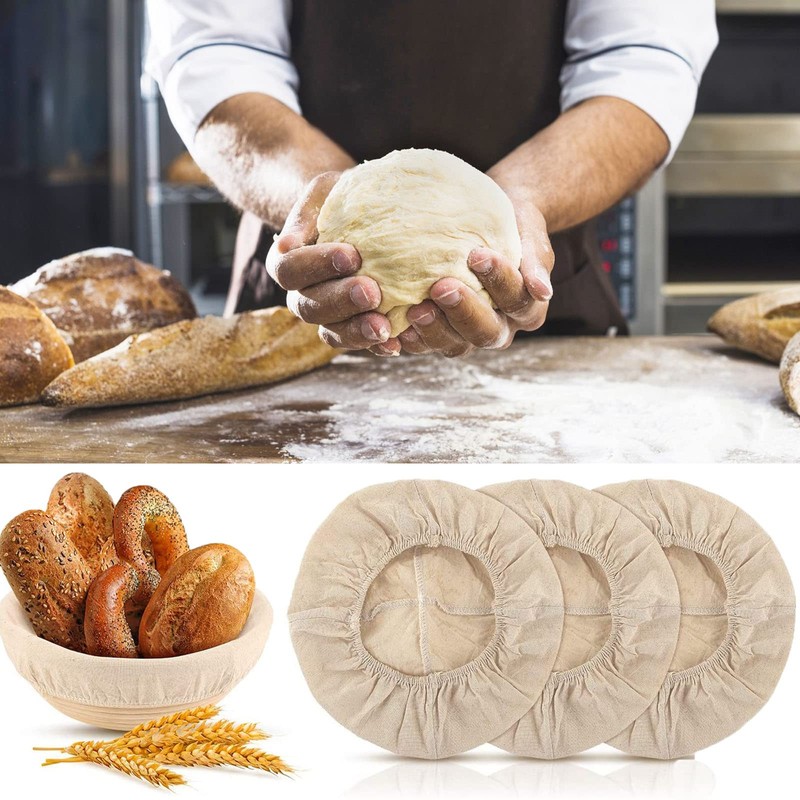 Bread Proofing Cloth, Pack of 4 Round Linen Insert, 23