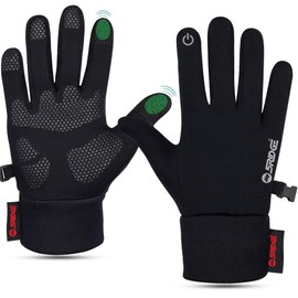 5RIDGE Warm Winter Gloves, Anti Slip Touchscreen Gloves Windproof and Water Resistant Running Gloves Thermal Gloves Cold Weather Cycling Gloves for Men Women Walking Riding Driving Cycling (S)