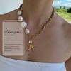 Fdesigner Starfish Necklace Gold Boho Shell Necklaces for Women Beach