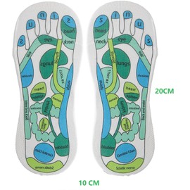 GINGER TECH Reflexology Socks, Massage Socks Cotton Acupressure Socks, Marked Massage Socks with Massage Stick, Massage Reflection Area Schematic Socks Foot Reflexology for Women and Men (1 Pair)