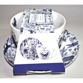 The English Table Badda Collection Porcelain Breakfast Cup & Saucer New