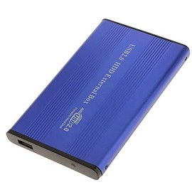 KesCom External USB Hard Drive Enclosure Metal 2.5 Inch (6.35 cm) USB 2.0 SATA in Blue
