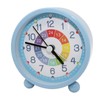Funriche Colorful Alarm Clock, Continuous Second Hand, No Noise, Clock