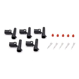 Weather Pack Connector 12015791 12010996, 5 Sets 1 Pin Automotive Waterproof Car Electrical Connectors 20-14AWG Wire Harness Connectors with Male and Female Terminals Pins Socket Contacts