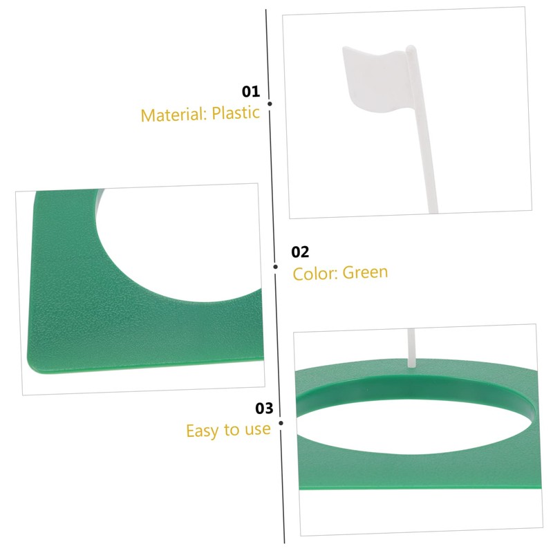 GRIRIW Golf Putting Practice Cups Set Portable Plastic Training Aid