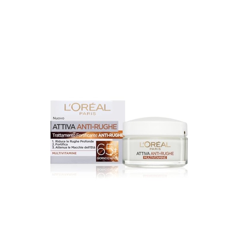 L'Oréal Paris Crema Viso trattamento nutriente giorno Attiva Anti-Rughe, Trattamento