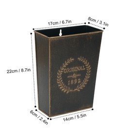 Biugaaufai 6 Pack Metal Wall Planter, Country Hanging Wall Vase Box, Galvanized Wall Plant Holder, Metal Wall Flowers Holder for Country, Bathroom, Rustic Party, Office, Wedding and Home Wall Decor