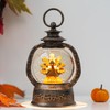 Fall Snow Globe Lantern -Thanksgiving Turkey with Pumpkin Spinning Water