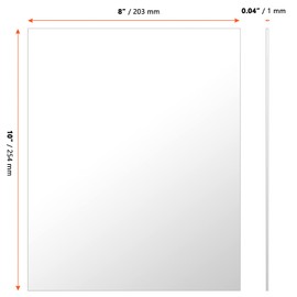 SINJEUN 15 Pieces 20 x 25cm Clear Acrylic Sheet 1mm Thickness Acrylic Sheet with Protective Film, Transparent Plastic Board for Picture Frame, Display Projects, DIY Crafts ﻿