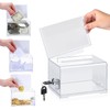 Acrylic Donation Box, Transparent Ballot Box with Key Lock, Lockable