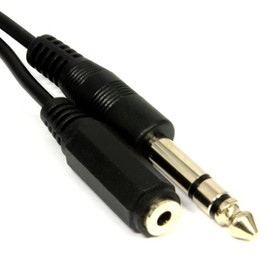 kenable 3.5mm Stereo Jack Socket to 6.35mm Stereo Jack Plug 1.8m [1.8 metres]