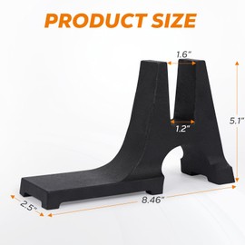 Zettfuly Fireback Feet Iron Fireplace Fireback Support, Cast Iron Pair of Fireback Support for Fireback Plates - 1 Pair, Black