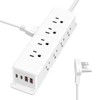 45W USB-C Fast Charging Under Desk Power Strip,12 Outlet Mountable