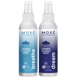 MOXE Shower Steamer Spray, Essential Oils, Natural Sleep Aromatherapy, Made in USA (Breathe & Dream, 4 Ounces, 2 Pack)