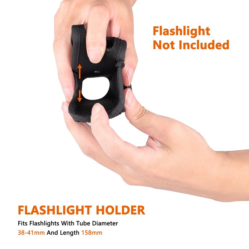 Brinyte Tactical Flashlight Pouch Holster, Rotatable Flashlight Holder Belt Clip