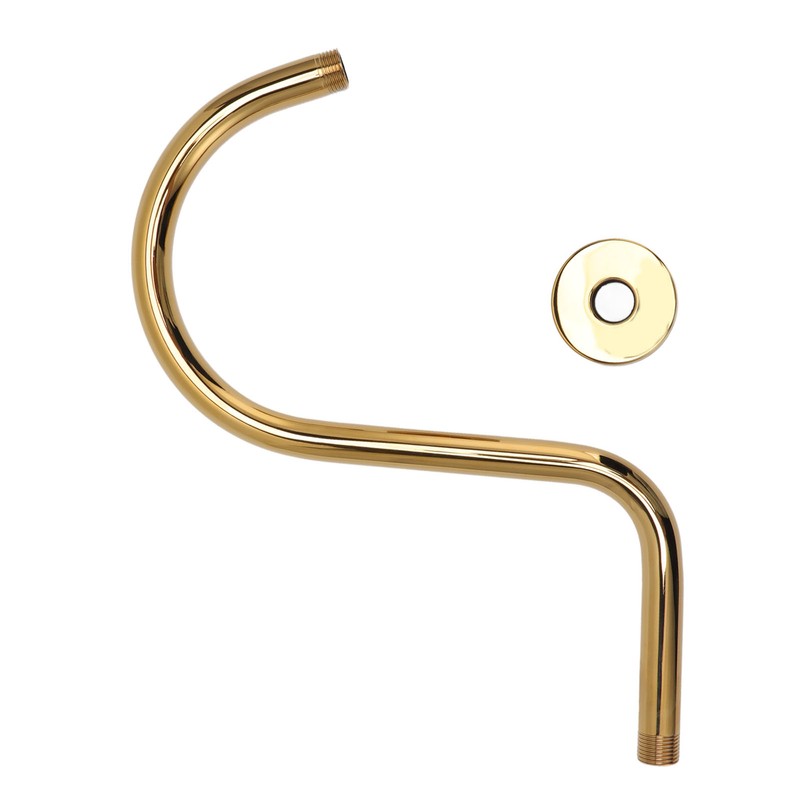 Stainless Steel S Shaped Raised Shower Arm and Flange NPT