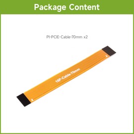Waveshare PCIe Flexible Cable 70mm(2PCS) For Raspberry Pi 5, Suitable for Various Raspberry Pi 5 PCIe HATs