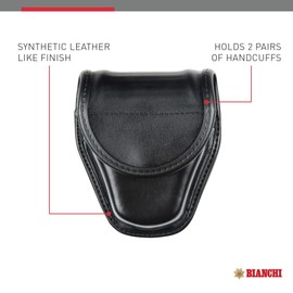 BIANCHI AccuMold Elite Chrome Snap 7917 Double Cuff Case (Plain Black) (1016891)