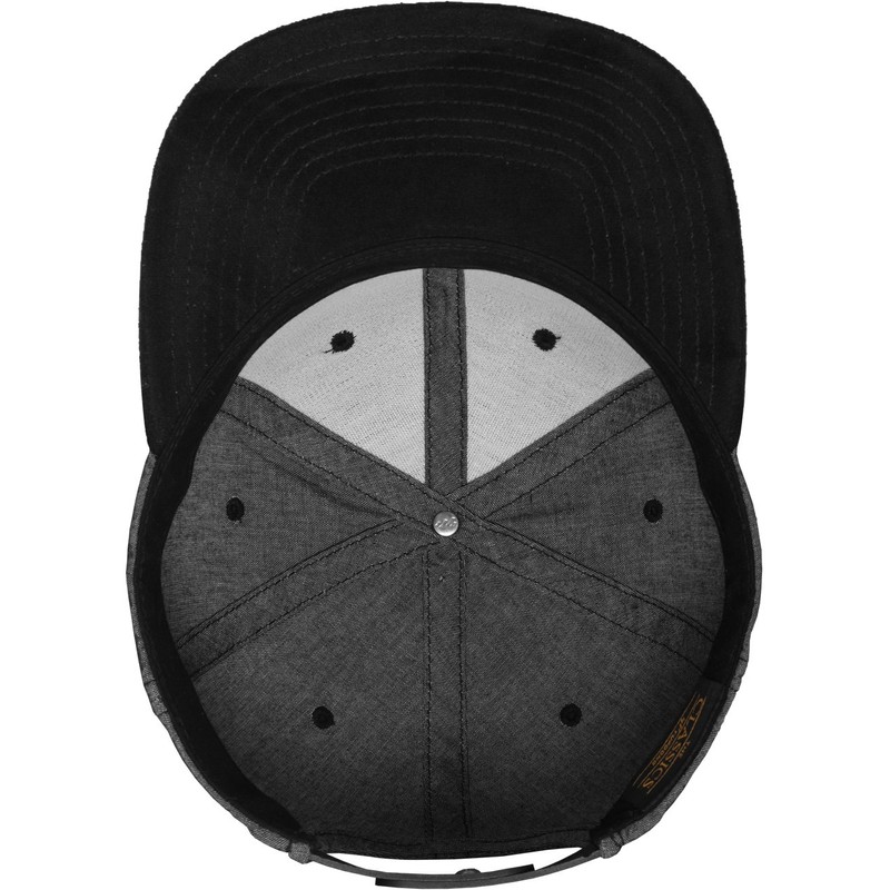 Flexfit Erwachsene Mütze Chambray-suede Snapback, Grey/Black, One size, 6089CH