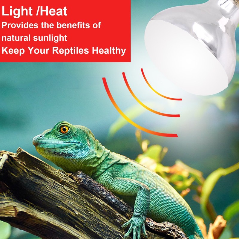 Aiicioo UVB Reptile Light 160W - UVB Light Bulb for