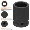 sourcing map 12-Point Impact Socket 1/2 Inch Drive 19mm Metric