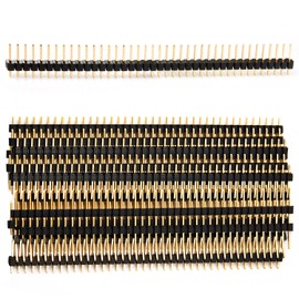 CHANZON Pin Header Female Header Pin Header 40 Pin x 10 Pieces Pin Header Pins Straight Single Row Gold-Plated 2.54 mm Breakaway for PCB, Arduino Gpio, Male, Machine, Breadboard