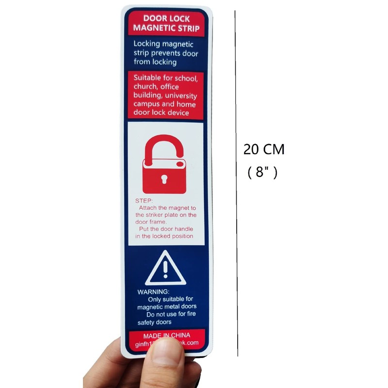 GINFH Lockdown Magnetic Strips Door Security Devices Thin Magnetic Strips