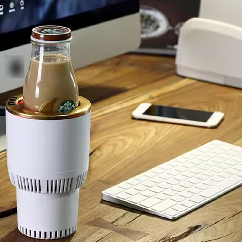 Auto Car Cup Holder Heating Cooling Drinks Smart Cooler Warmer