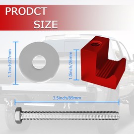 4PCS Truck Tool Box Mounting Kit, Truck Box Hooks, J Hook Truck Crossover Tool Boxes for Bed of Truck Aluminum Pickup Toolbox Rail Mounting Kit for Fix Tool Boxes Tie Downs Comes With Fastening Nuts