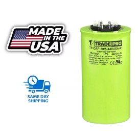 TRADE PRO Round Capacitor, 70/5/440V- USA Made(Made in USA) HVAC DIY