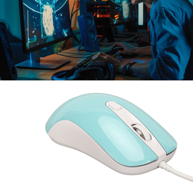 Wired Gaming Mouse RGB Backlit 3500DPI 4 Button Ergonomic Design