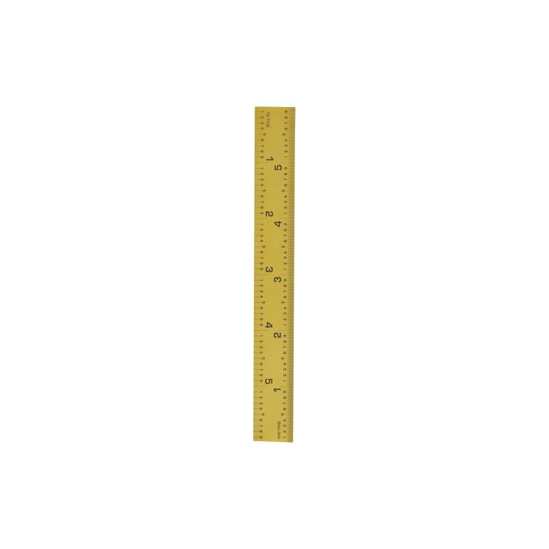 Fowler 52-349-006-0 Rigid Steel Rule with Titanium Coated Golden Finish,