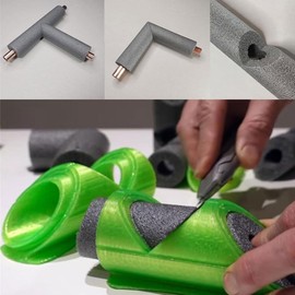 Hayaww Foam Pipe Cutter Foam Tube Insulation Cutting Foam Pipe Insulation Cutting Foam Pipe Cutter Three-Tube Insulation Cutting Fixture Tool Pipe Insulation Foam Cutter (A) Pack of 3