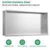 SaniteModar Shower Niche 12" X 24", Brushed Stainless Steel Niche