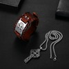 Cupimatch Necklace Tree of Life Viking Bracelet Men's Jewellery Set