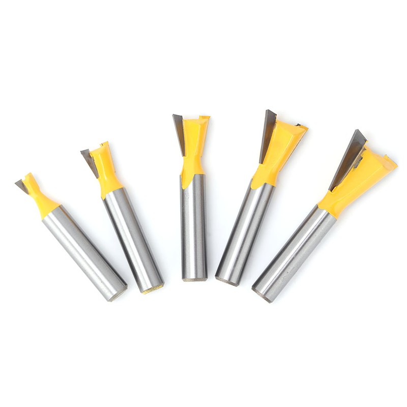 5 Pcs Woodworking Dovetail Router Bit Dovetail End Milling Cutter