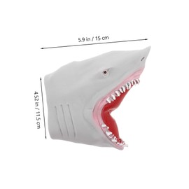 Kisangel Cute Shark Hand Puppet Reusable Grey Shark Hand for Storytelling Role Play and Creative Play Party Favor for Encourages Imagination and Communication Skills
