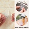 Transparent Adhesive Hooks 30 lb(Max), Waterproof and Oilproof Reusable Seamless