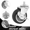 Caster Wheels, 3 Inch Stem Casters Set of 4, Heavy