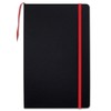 BookFactory Black Banded Journal/Banded Diary - 192 Pages, Black Cover,