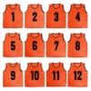 TOPTIE Numbered/Blank Scrimmage Team Practice Mesh Jerseys Vests Pinnies (12-Pack)