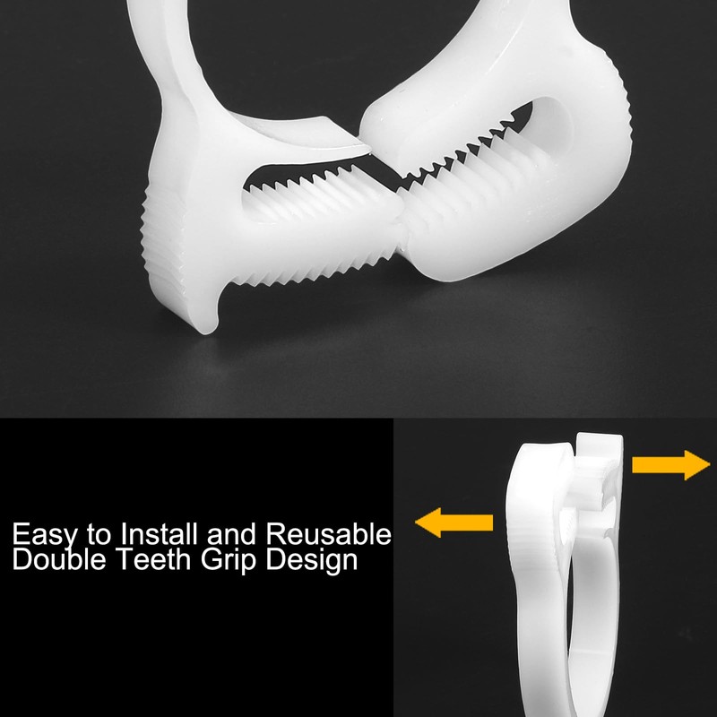 QUARKZMAN Pack of 2 Double Snap Grip Hose Clamps, Plastic