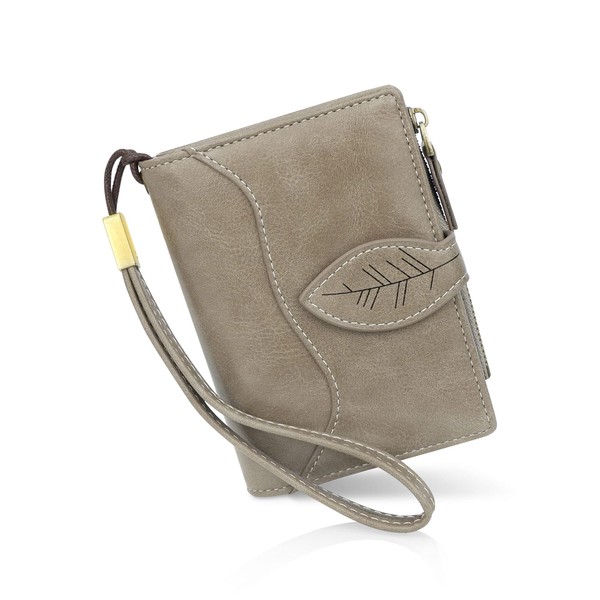 conisy Small Purses for Women, Compact Bifold Leather Wallet with