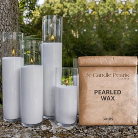 LOVA Candle Pearls Pearled Wax Sand Candle for Candle Making - 30 LBS - Palm Wax - Beaded Candle - Wedding Decorations for Ceremony Outside - Wedding Decor Candles