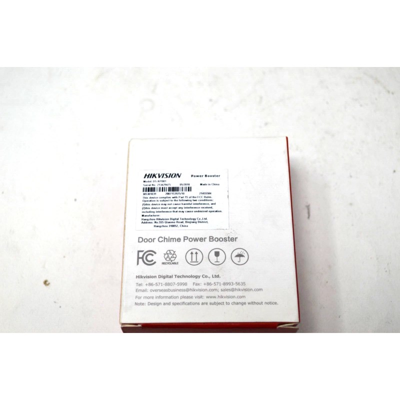 Hikvision DS-KPB01 Doorbell Chime Amplifier Power Booster w/ Installation Guide