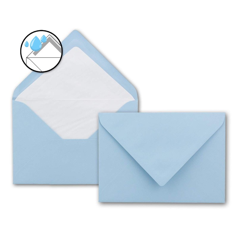 25 x envelopes in Light Blue - envelopes in DIN