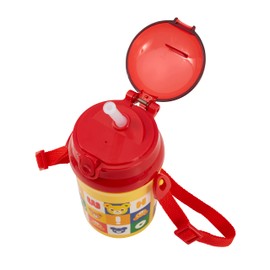 Mikihouse 15-4158-684 Straw Hopper, 11.5 fl oz (340 ml), Water Bottle with Straw, Logo, Bear, Rabbit, Made in Japan, Boys, Girls, Babies, Kids, Kindergarten, Nursery, Dishwasher Safe, Children's Clothes, Multicolored