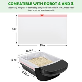 SZEE 120 Pack Automatic Litter Box Waste Bags, Drawstring Litter Box Liners