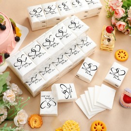 Yinder 50 Bulks Wedding Facial Tissues Items for Wedding Welcome Bags Pocket Facial Tissues Mini Tissues Wedding Favors for Guests 3 Ply Travel Tissue Packs for Wedding Celebration Party (Cute)